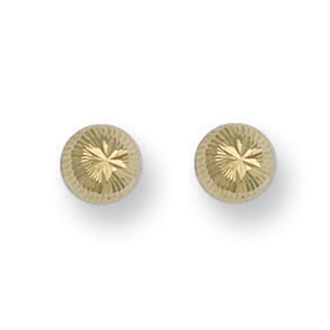 Pair of round gold stud earrings