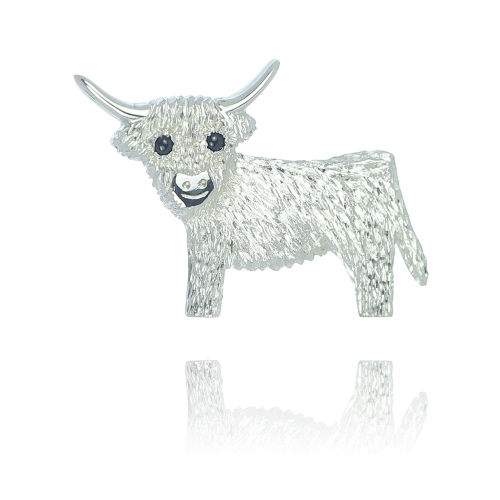 Highland Cow Brooch by Andrew McCallum Jewellery