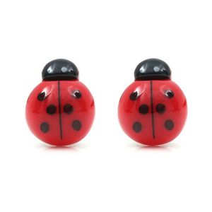 Red Dotty Ladybird Clip On Earrings
