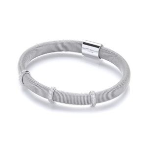 Magnetic Bangle with CZ Rows