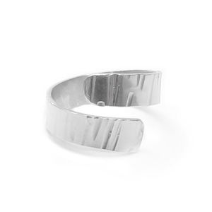Textured Adjustable Sterling Silver Ring
