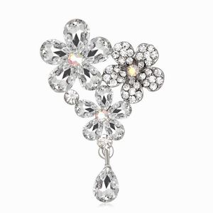 Crystal Diamante Flower and Teardrop Crystal