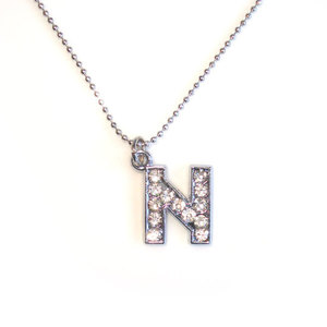 Initial "N" pendant necklace