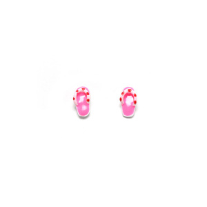 Sterling silver pink enamel flip flop stud earrings