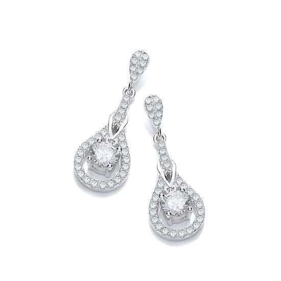 Micro Pavé Tear Drop CZ Earrings