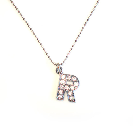Initial "R" pendant necklace