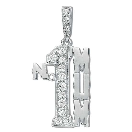 No1 MUM 925 Silver with CZ