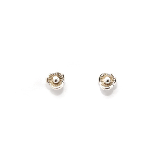 Sterling silver tiny flower stud earrings