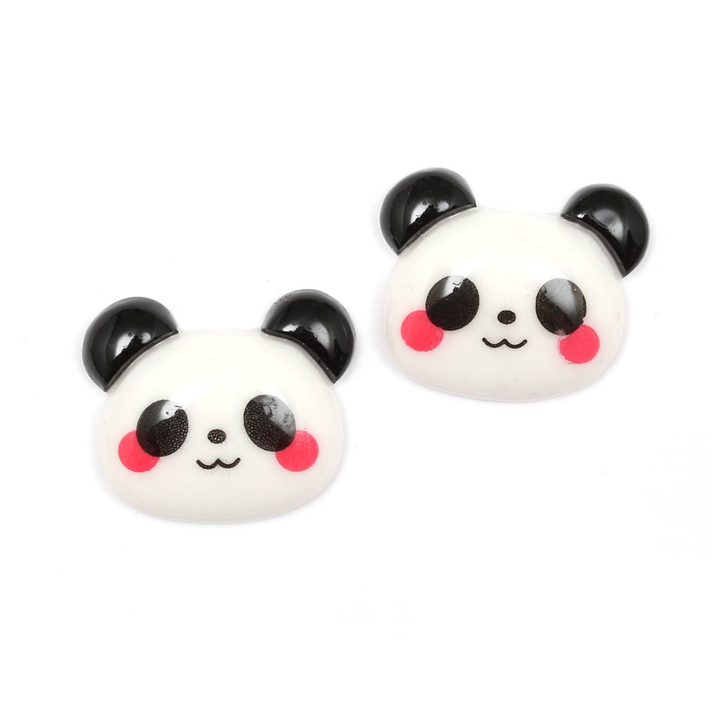 panda clip on earrings